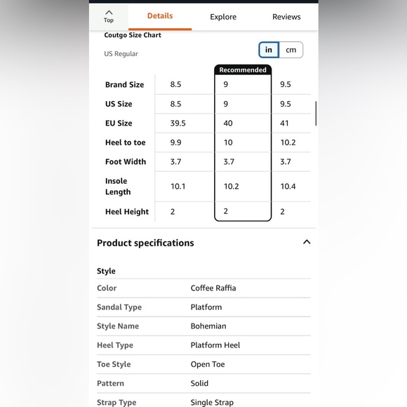 NEW! Women's ‘COFFEE’ Color Raffia Platform Sandals-9M - Picture 15 of 17
